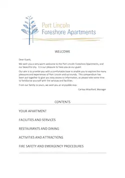 Compendium for Port Lincoln Foreshore Apartments Compendium for Port Lincoln Foreshore Apartments